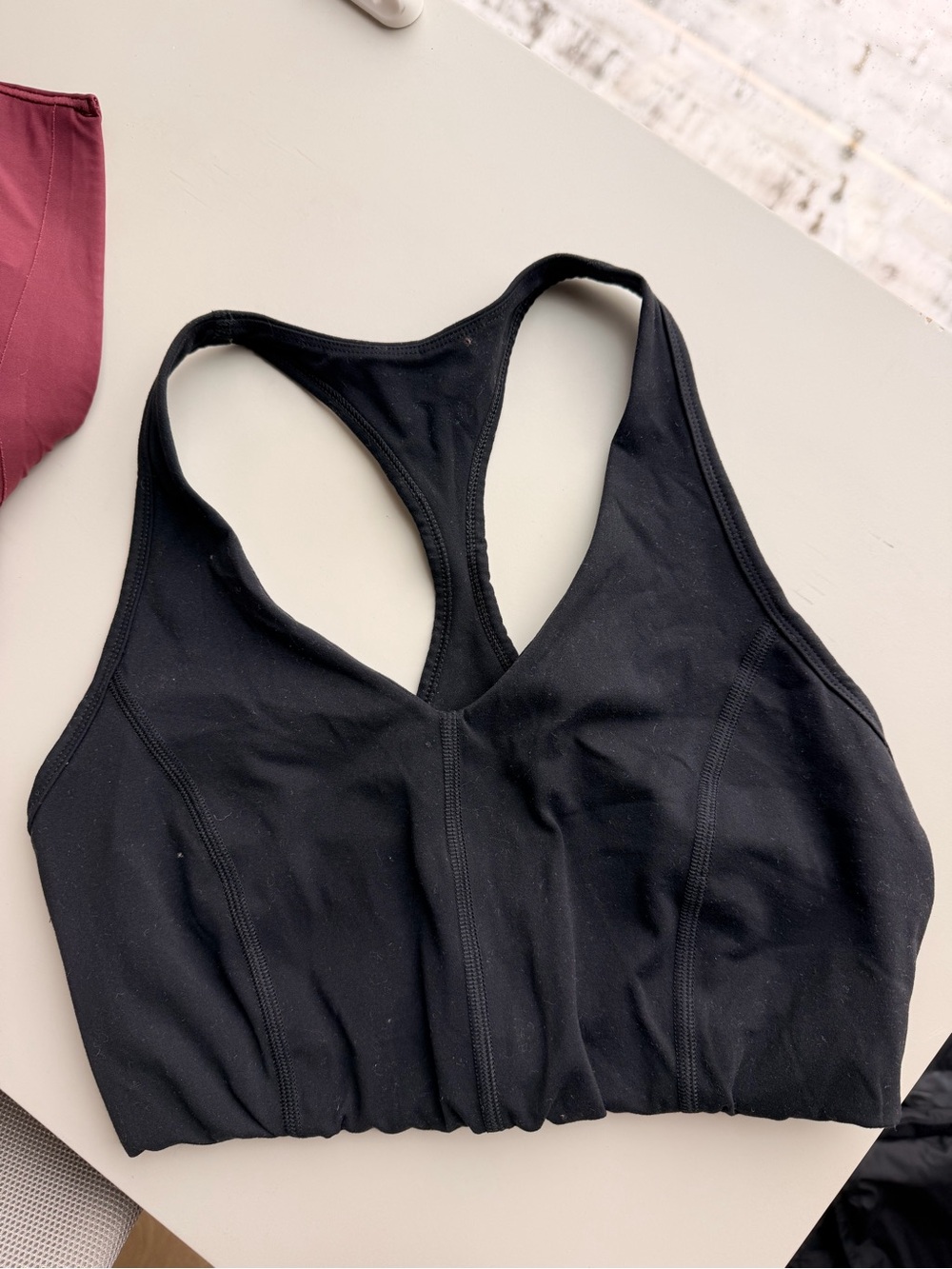 Racerback Black Support Sports Bra for Low-Medium Impact